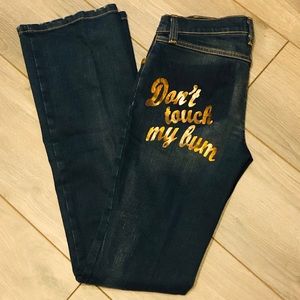 “Don’t Touch My Bum” D&G Jeans